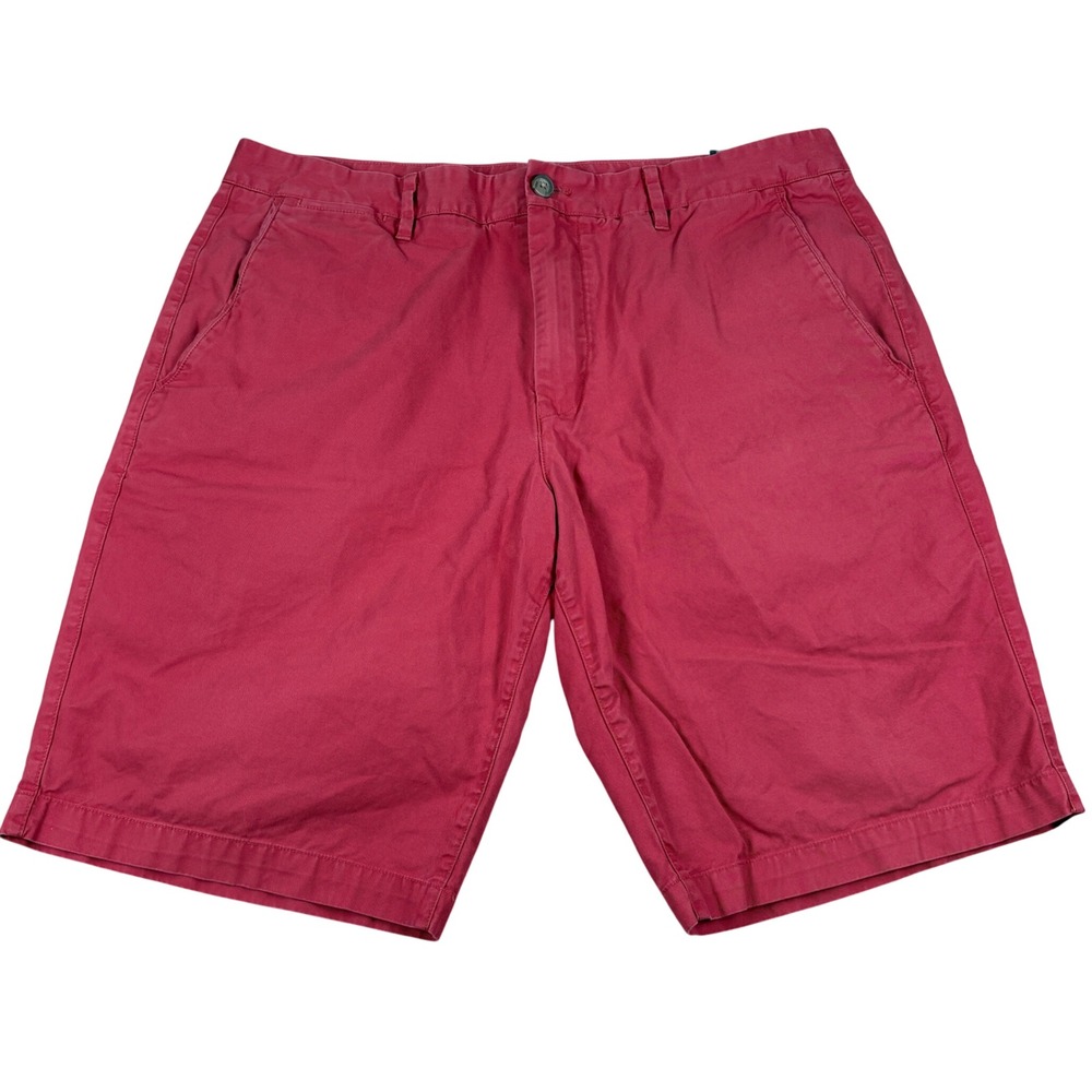Bonobos 11" Chino Shorts Mens 35 Red Preppy Classic Casual Summer